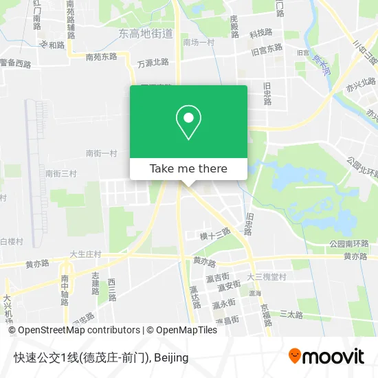 快速公交1线(德茂庄-前门) map