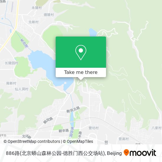 886路(北京蟒山森林公园-德胜门西公交场站) map