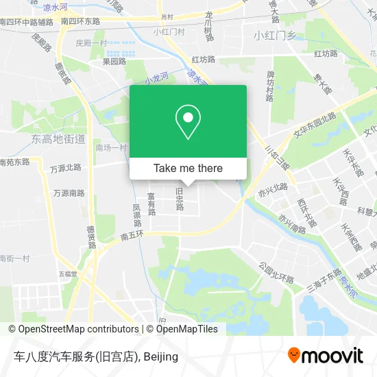 车八度汽车服务(旧宫店) map