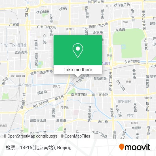 检票口14-15(北京南站) map