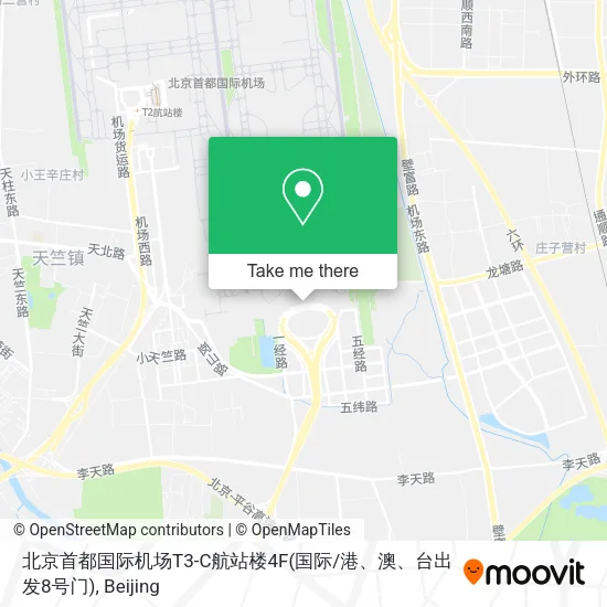 北京首都国际机场T3-C航站楼4F(国际 / 港、澳、台出发8号门) map