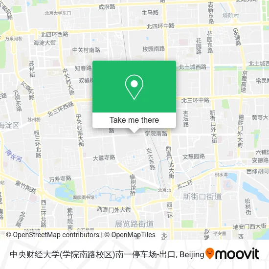 中央财经大学(学院南路校区)南一停车场-出口 map