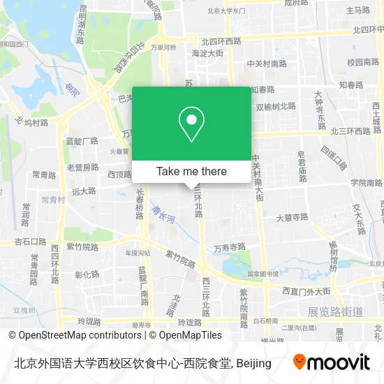 北京外国语大学西校区饮食中心-西院食堂 map