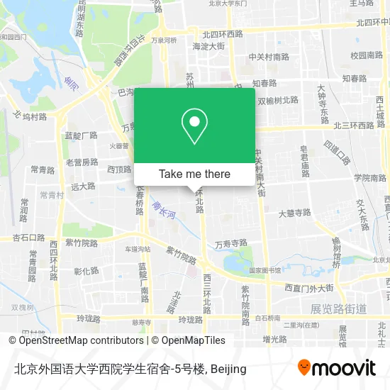 北京外国语大学西院学生宿舍-5号楼 map