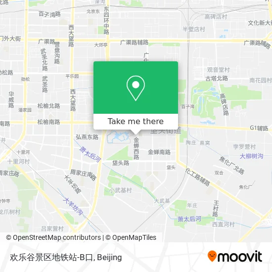 欢乐谷景区地铁站-B口 map