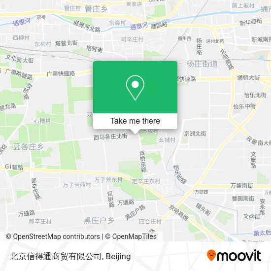 北京信得通商贸有限公司 map