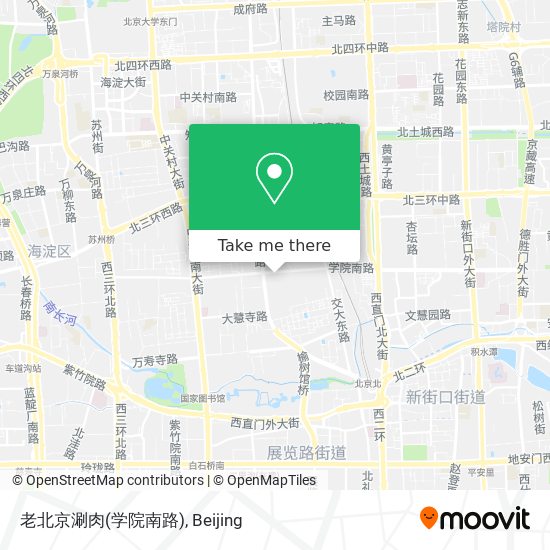 老北京涮肉(学院南路) map