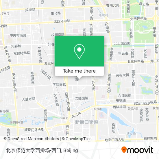 北京师范大学西操场-西门 map