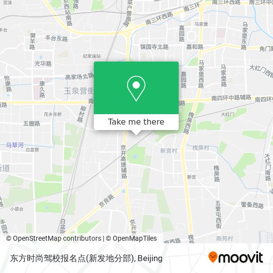东方时尚驾校报名点(新发地分部) map