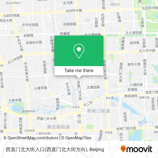 西直门北大街入口(西直门北大街方向) map