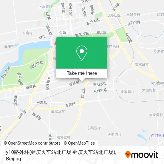 y10路外环(延庆火车站北广场-延庆火车站北广场) map