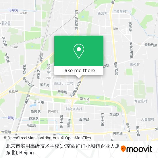北京市实用高级技术学校(北京西红门小城镇企业大厦东北) map