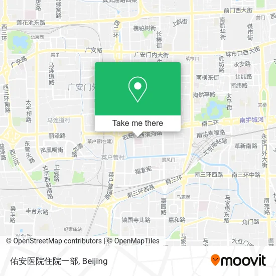 佑安医院住院一部 map