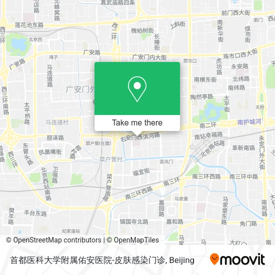 首都医科大学附属佑安医院-皮肤感染门诊 map
