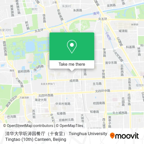 清华大学听涛园餐厅（十食堂） Tsinghua University Tingtao (10th) Canteen map