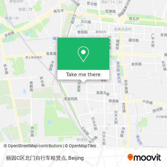 丽园C区北门自行车租赁点 map