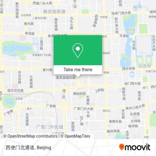 西便门北通道 map