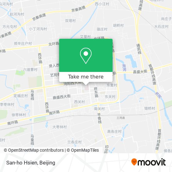 San-ho Hsien map