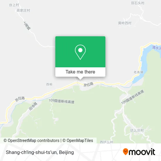 Shang-ch’ing-shui-ts’un map