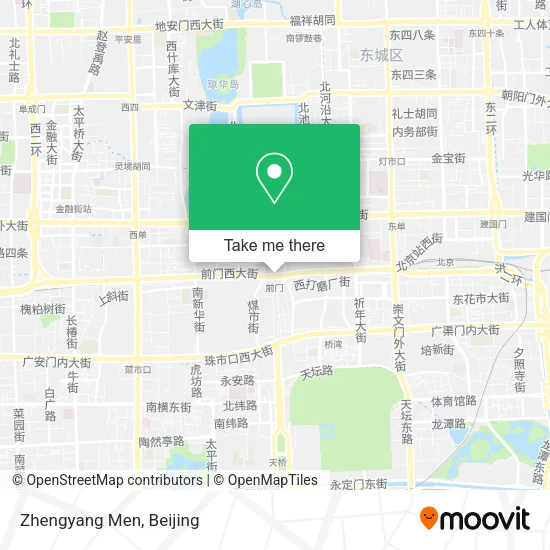 Zhengyang Men map