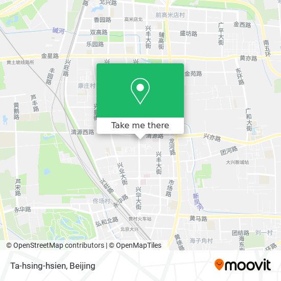 Ta-hsing-hsien map