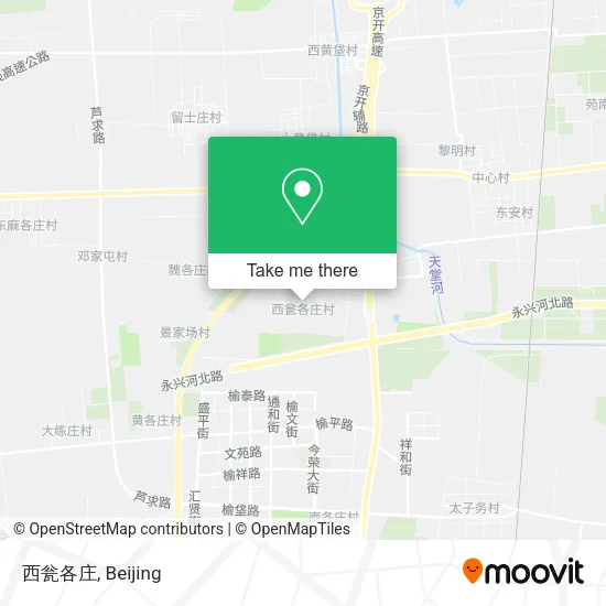 西瓮各庄 map