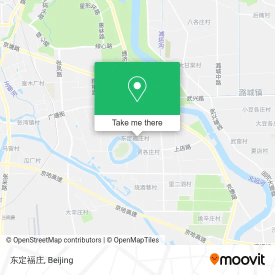 东定福庄 map