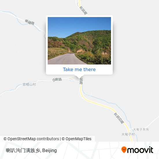 喇叭沟门满族乡 map