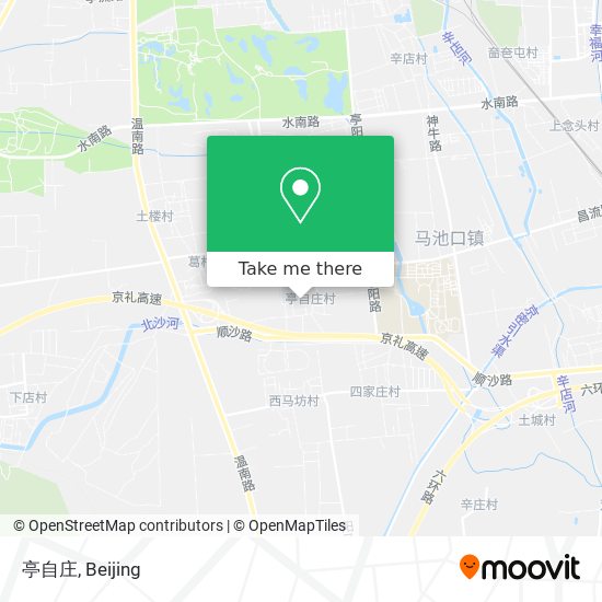 亭自庄 map