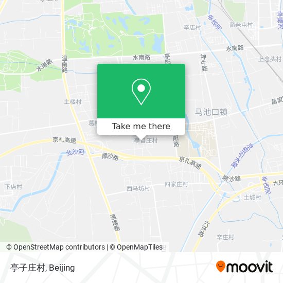 亭子庄村 map