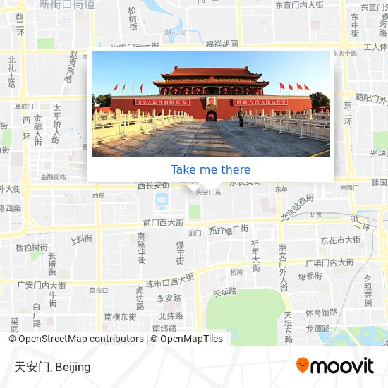 天安门 map