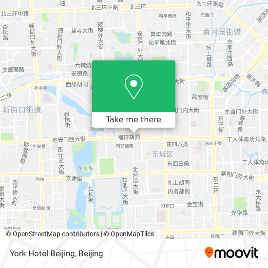 York Hotel Beijing map