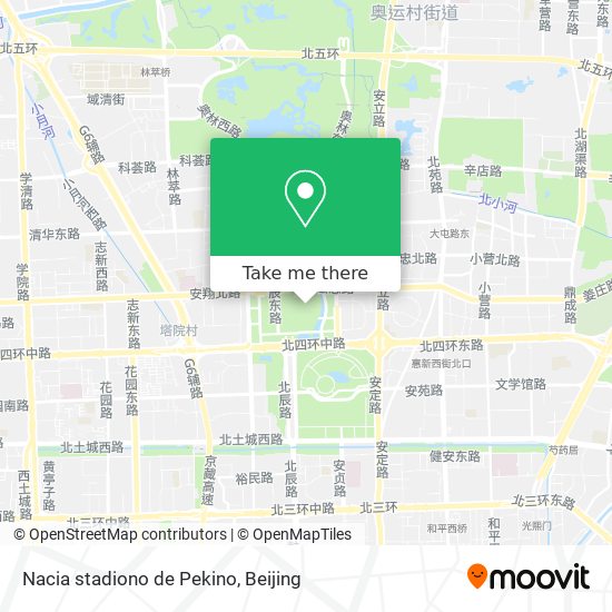 Nacia stadiono de Pekino map
