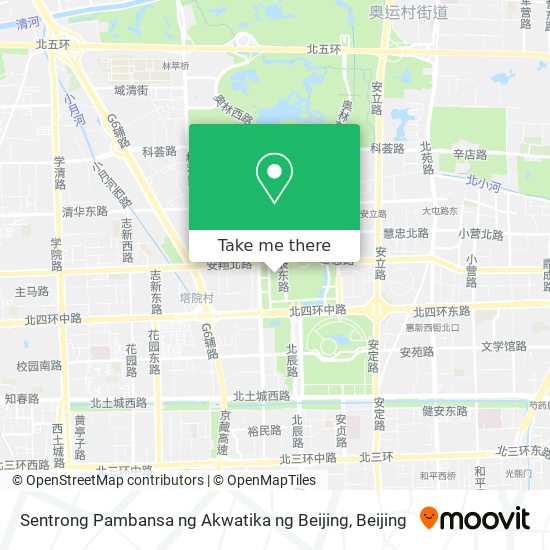 Sentrong Pambansa ng Akwatika ng Beijing map