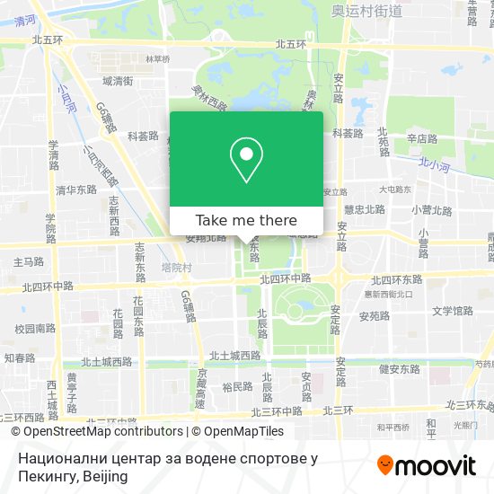 Национални центар за водене спортове у Пекингу map
