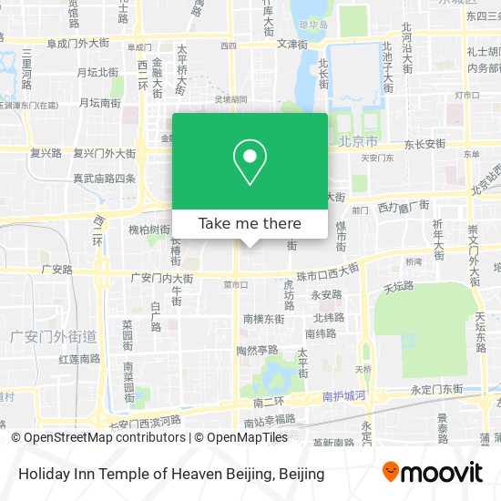 Holiday Inn Temple of Heaven Beijing map