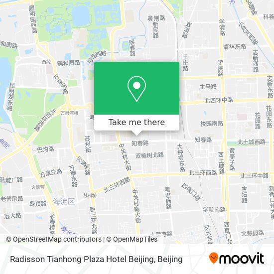 Radisson Tianhong Plaza Hotel Beijing map