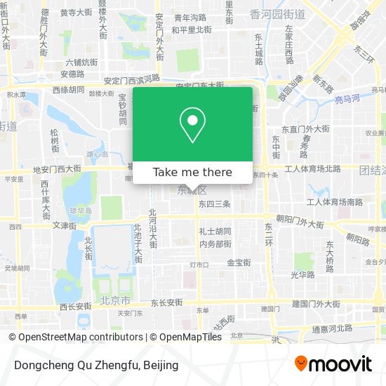Dongcheng Qu Zhengfu map