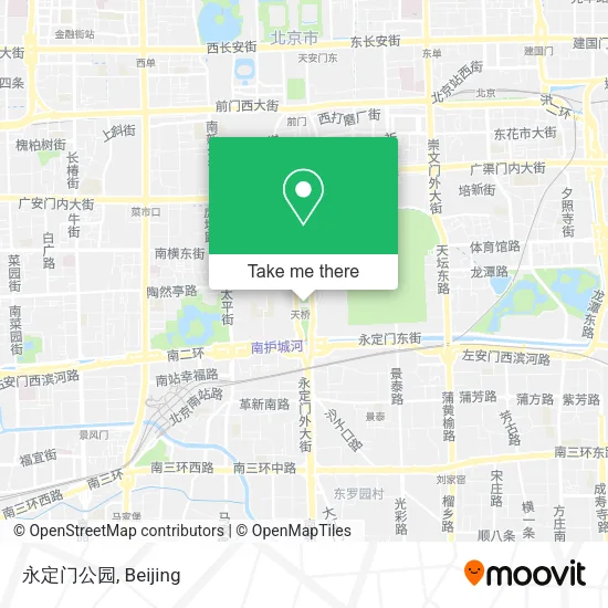永定门公园 map