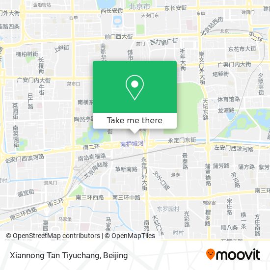Xiannong Tan Tiyuchang map