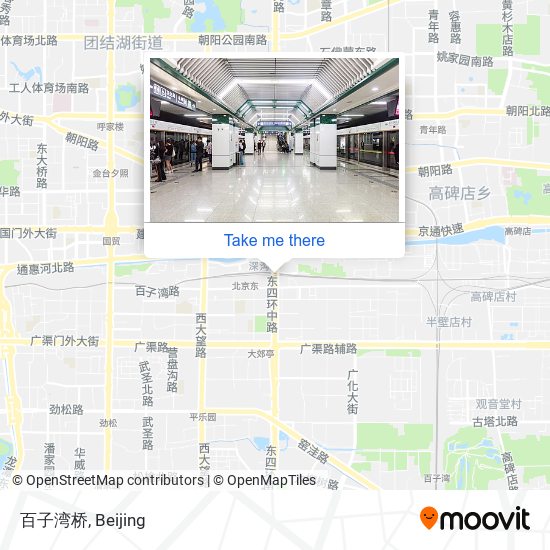 百子湾桥 map