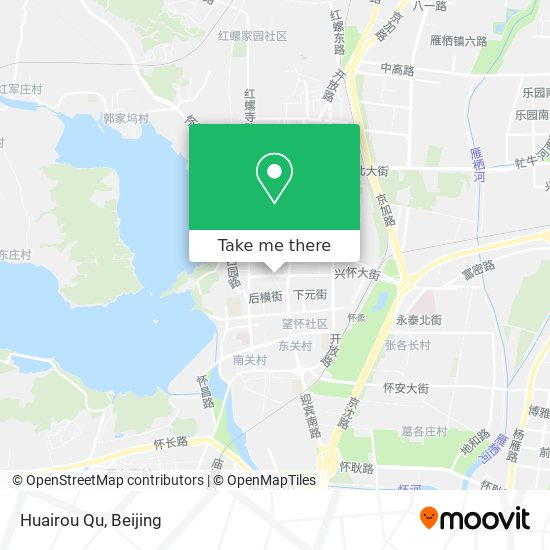 Huairou Qu map
