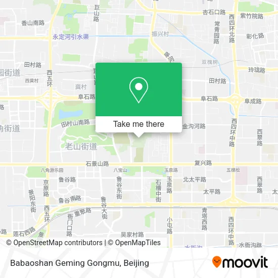Babaoshan Geming Gongmu map