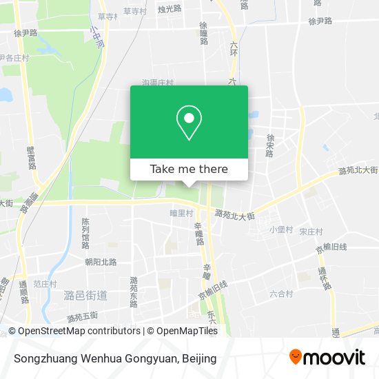 Songzhuang Wenhua Gongyuan map