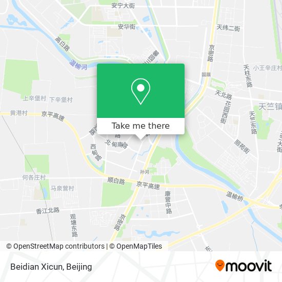 Beidian Xicun map