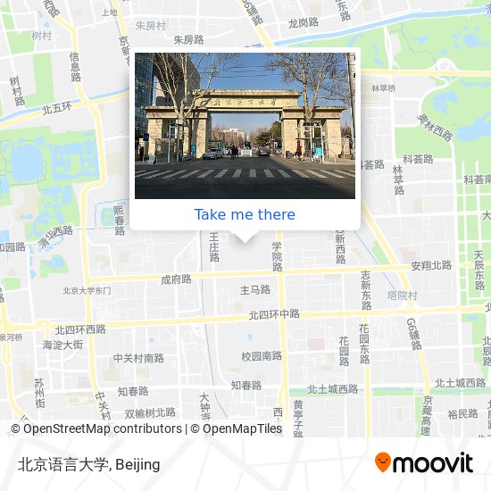 北京语言大学 map