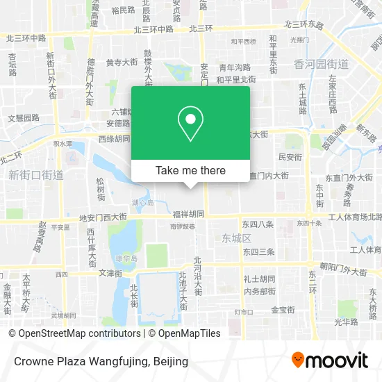 Crowne Plaza Wangfujing map