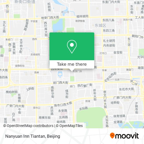 Nanyuan Inn Tiantan map