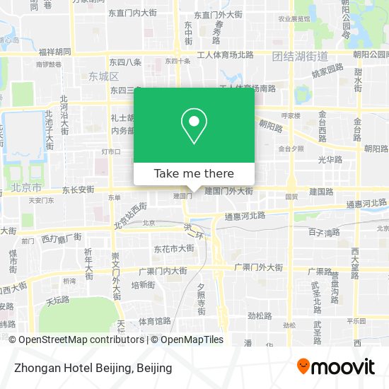 Zhongan Hotel Beijing map