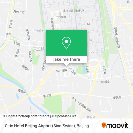 Citic Hotel Beijing Airport (Sino-Swiss) map